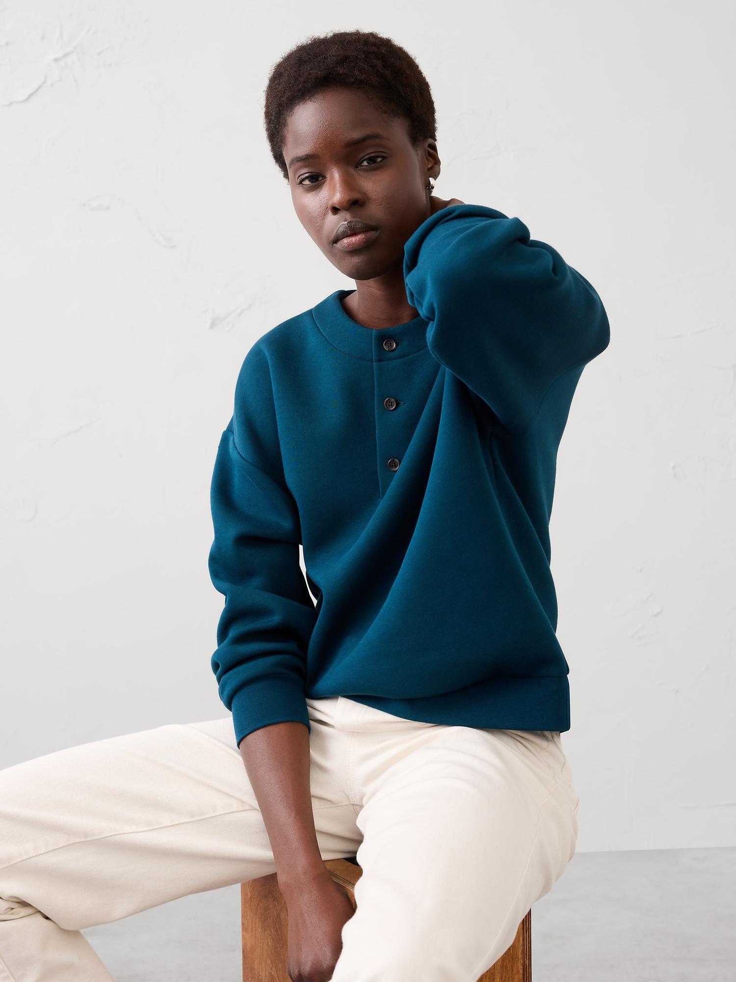 weekender henley sweatshirt