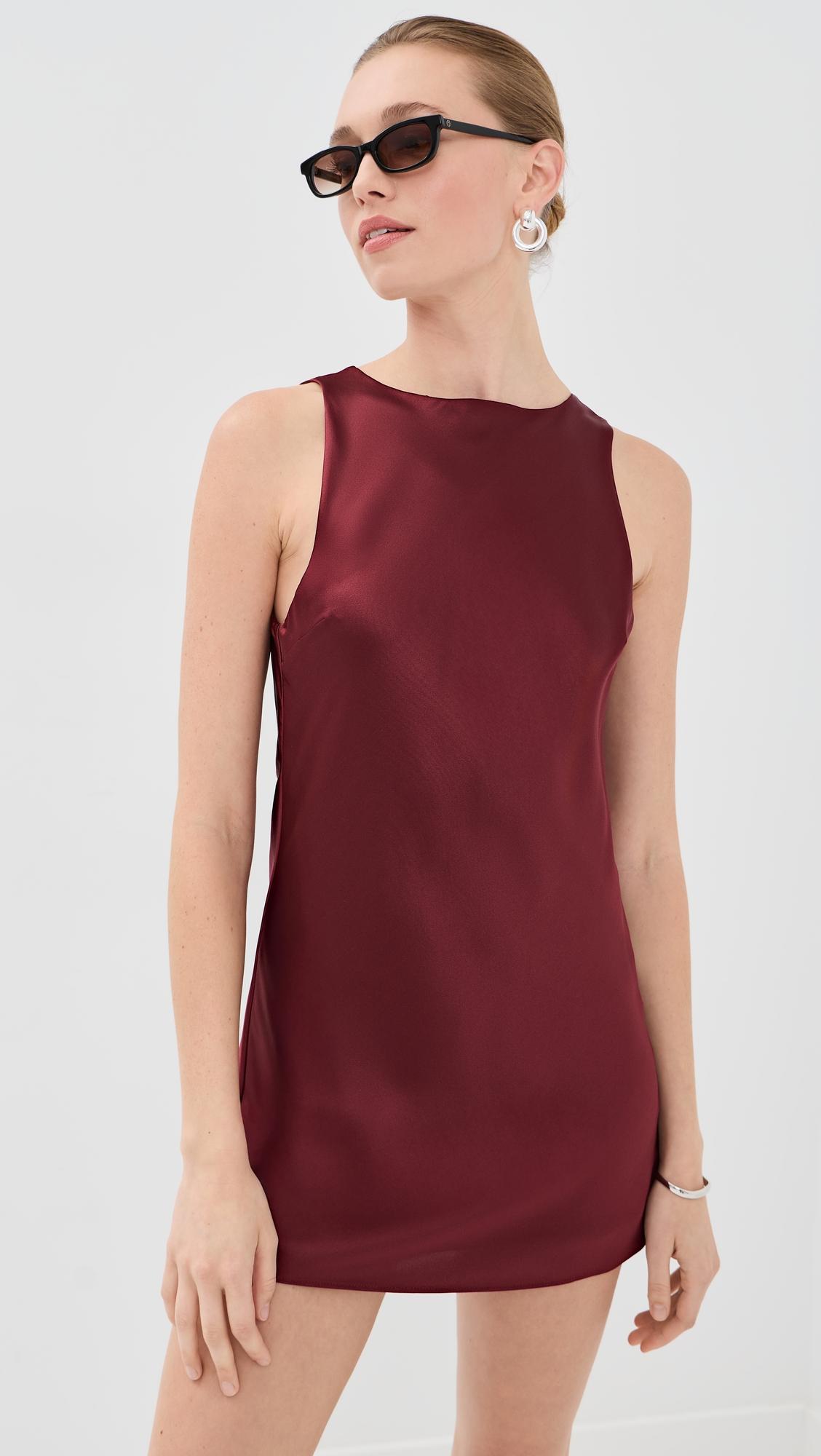 welcome back silk mini dress