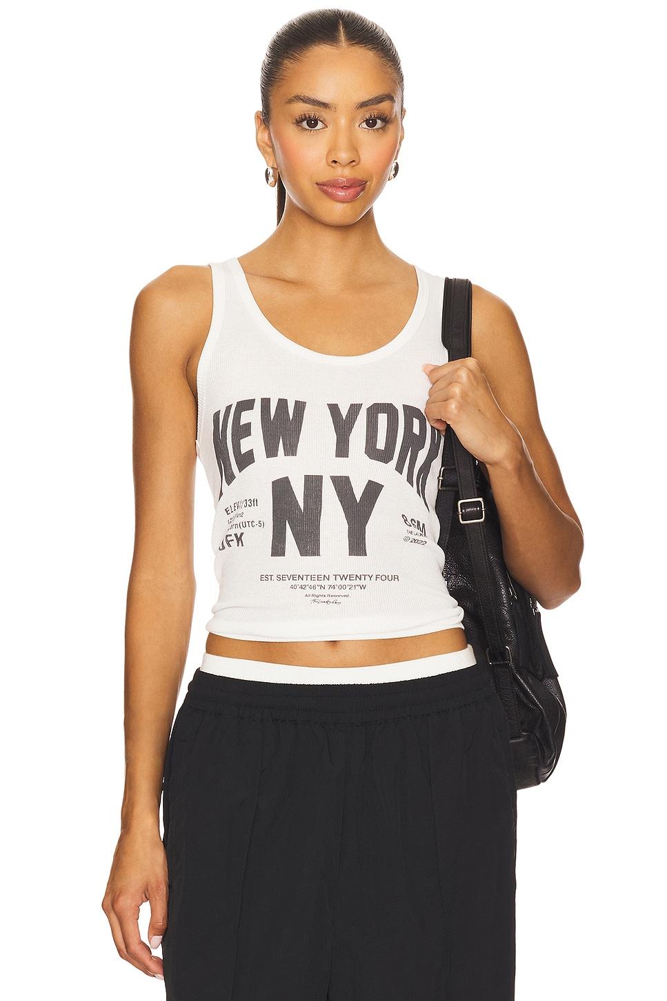 welcome to new york rib tank top