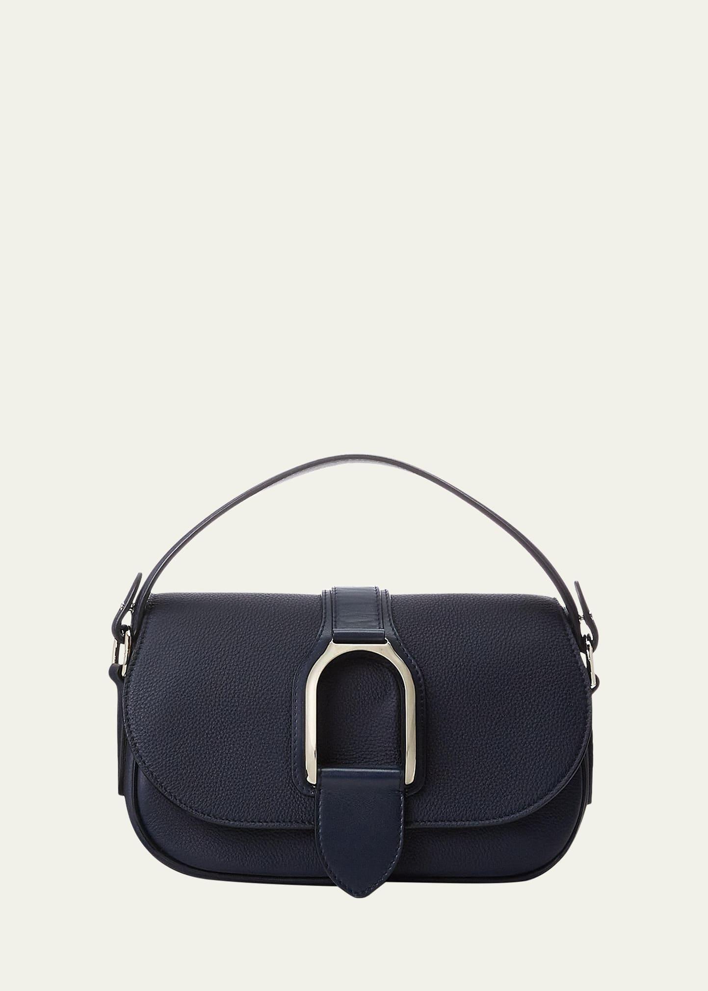 welington flap leather shoulder bag