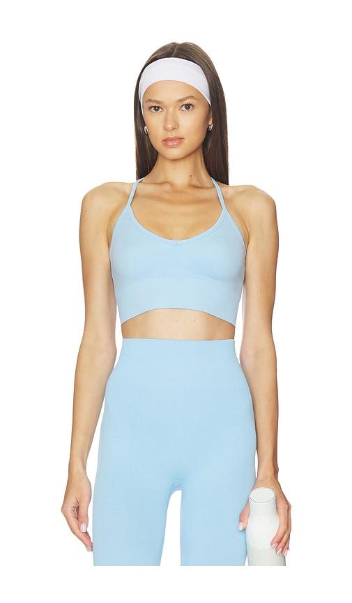 wellbeing + beingwell monroe seamless tank in baby blue.