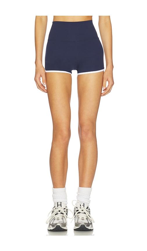 wellbeing + beingwell movewell alba 3 inch short in navy.