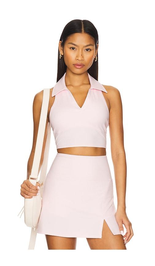 wellbeing + beingwell movewell frankie cropped tank in pink.