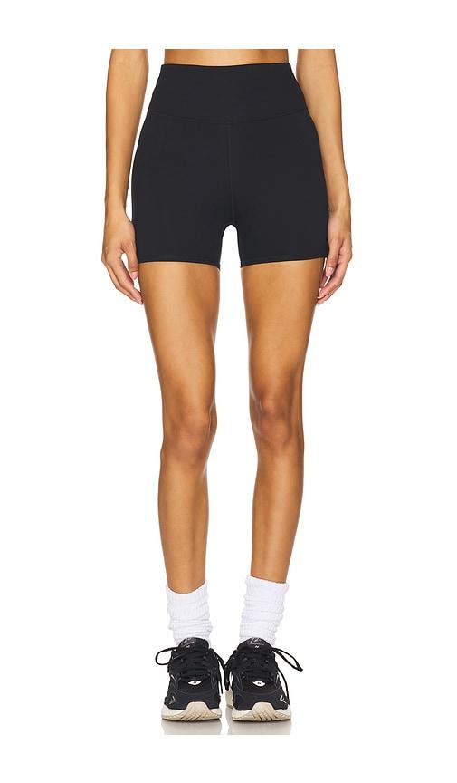 wellbeing + beingwell movewell rio 4 inch short in black.