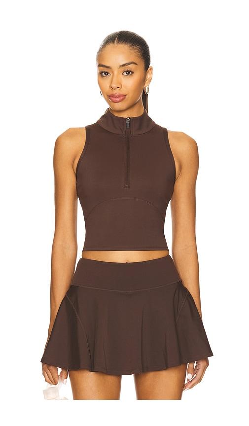 wellbeing + beingwell movewell rowan tank in brown.