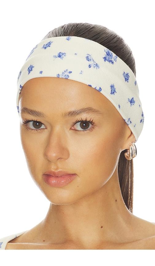 wellbeing + beingwell sable headband in blue.