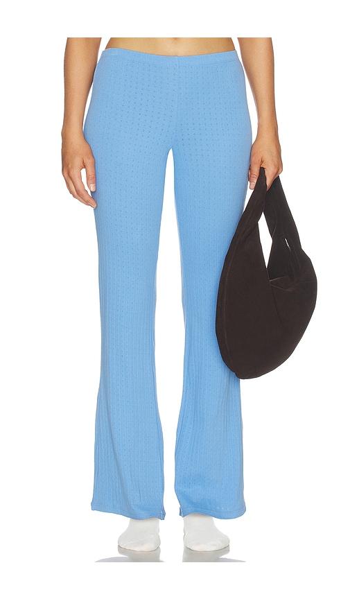 wellbeing + beingwell shaw pant in blue.