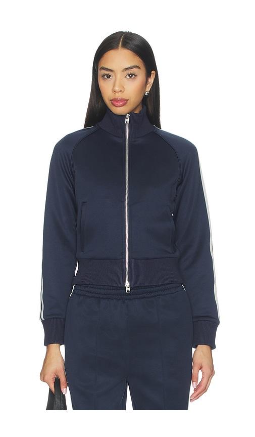 wellbeing + beingwell the track jacket in navy.