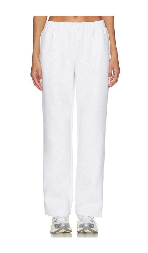 wellbeing + beingwell wilde straight leg sweatpant in light grey. - size l (also in xs, s, m)