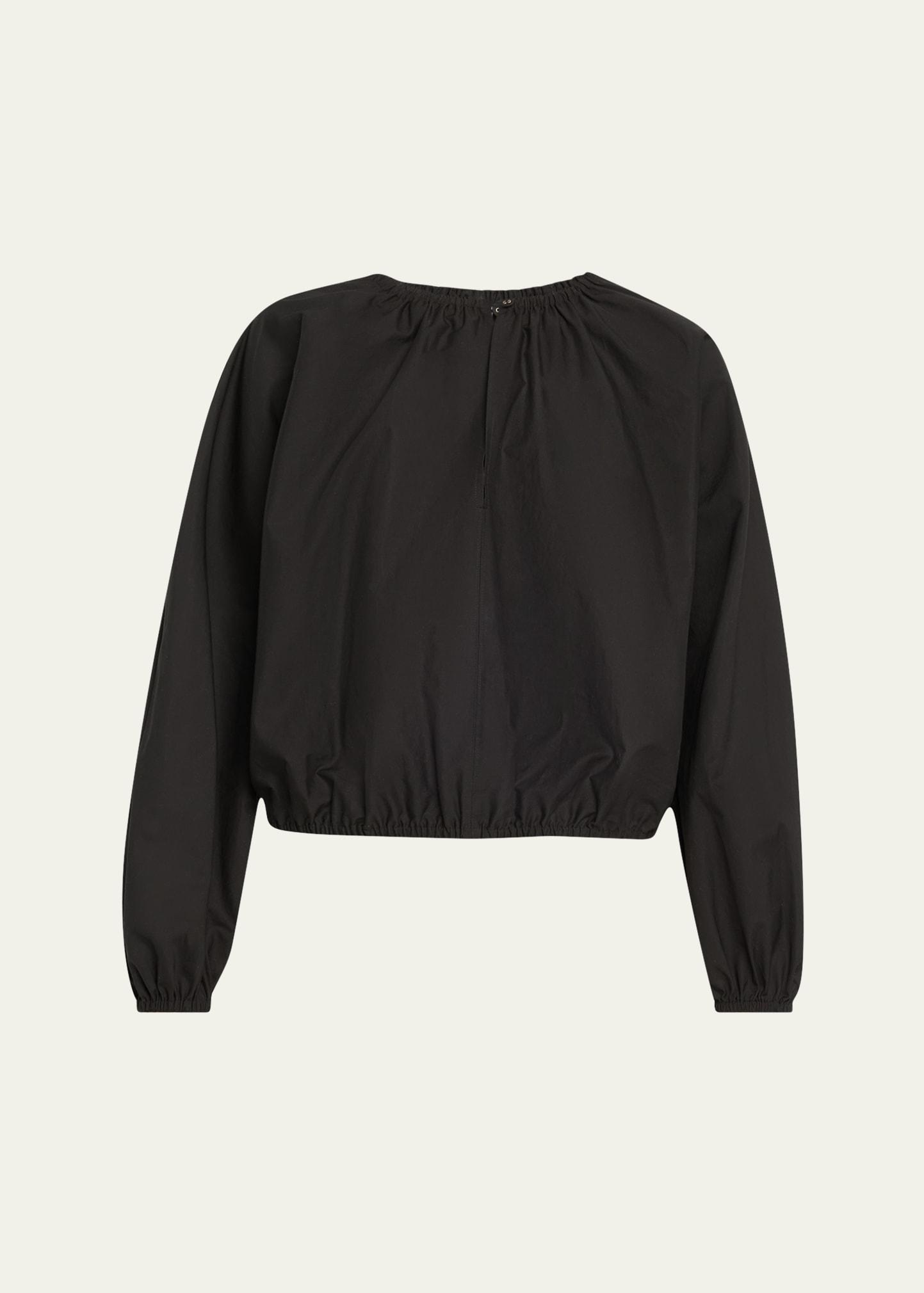 wendy blouson technical poplin top