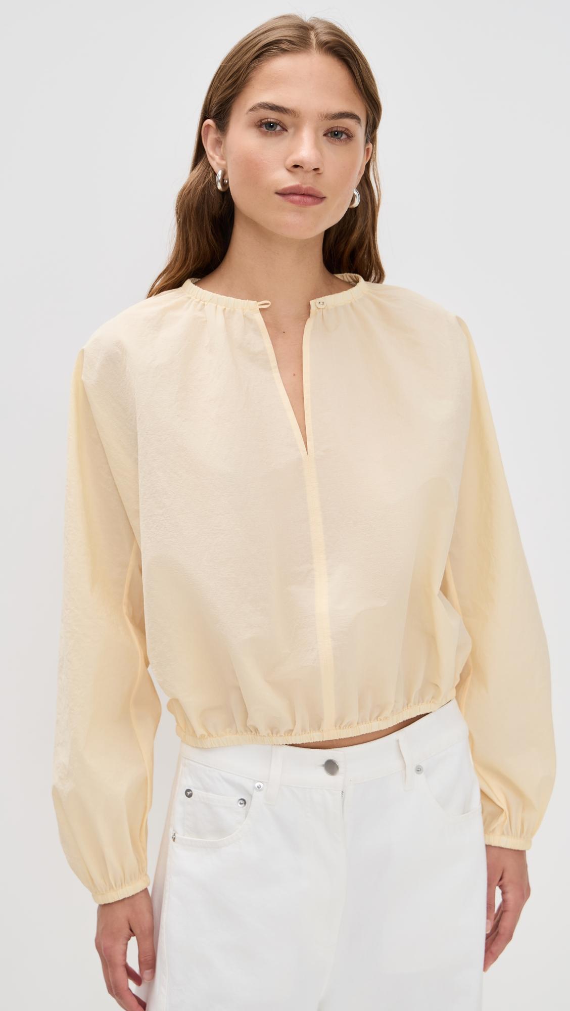 wendy top in tech poplin