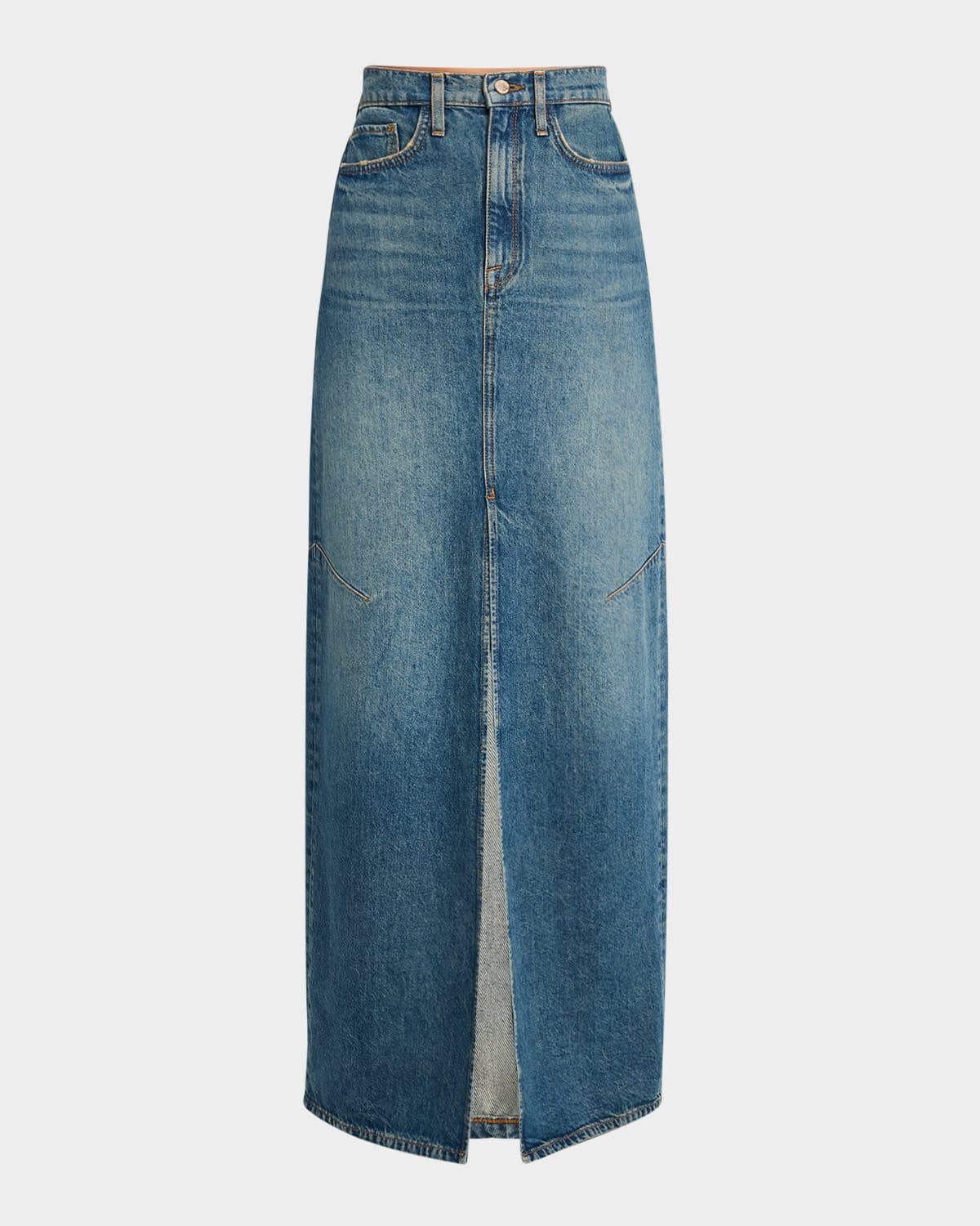 westwood denim maxi skirt