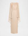 wet look flowy caftan gown