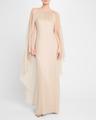 wet look flowy caftan gown