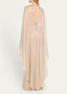 wet look flowy caftan gown