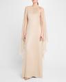 wet look flowy caftan gown
