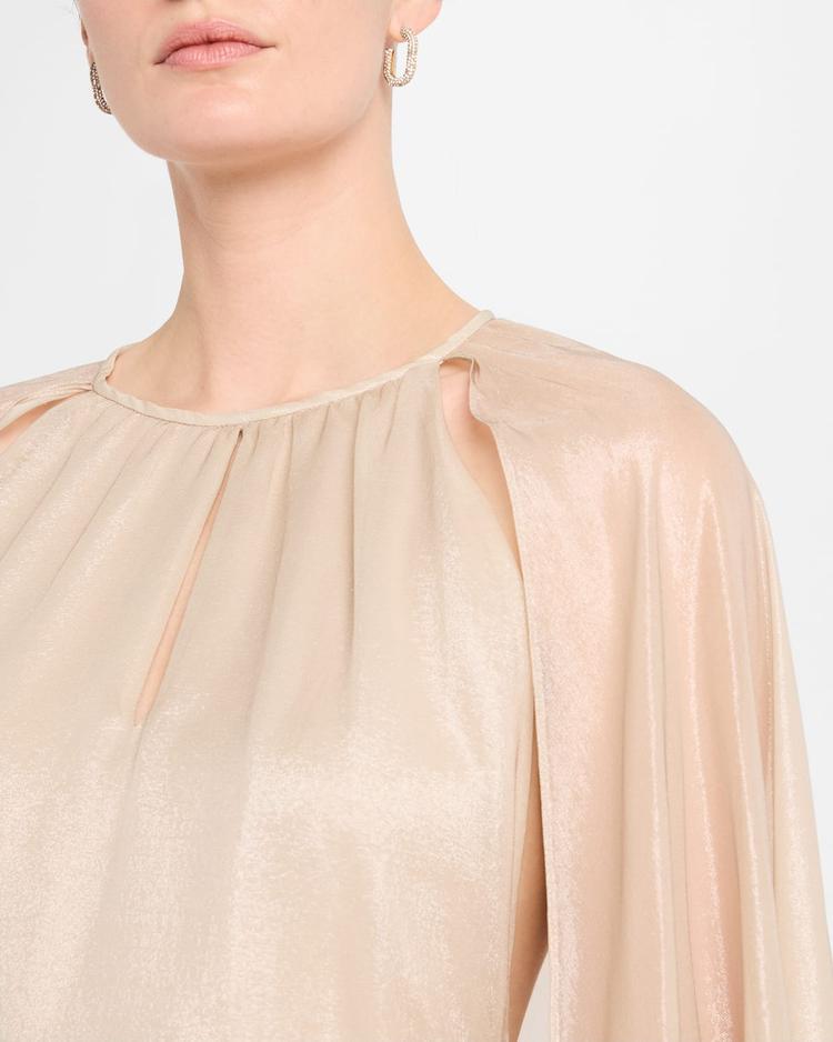 wet look flowy caftan gown