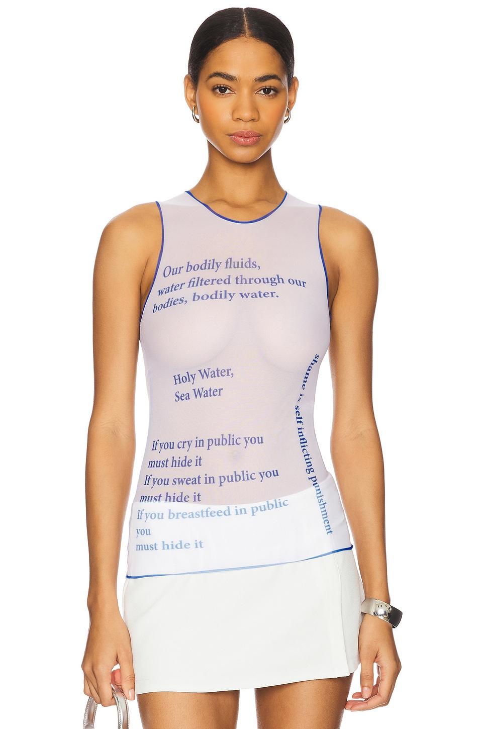 wet script tank top