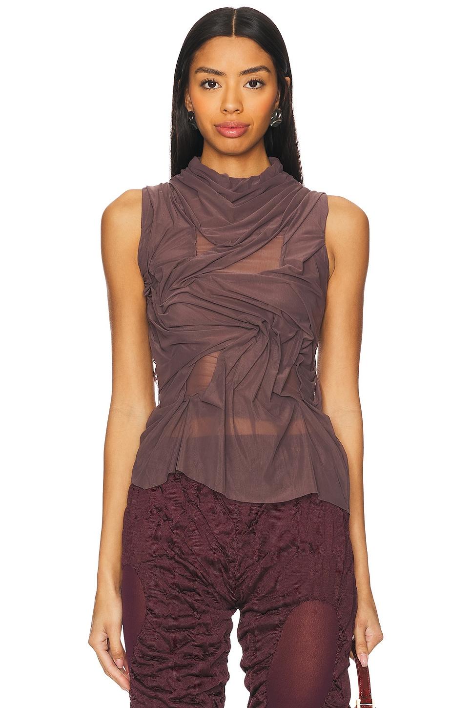 wetlook high neck top