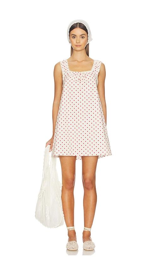 weworewhat baby doll dress in ivory,red.