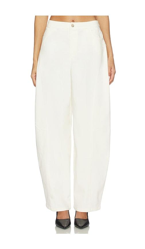 weworewhat balloon trouser in ivory.