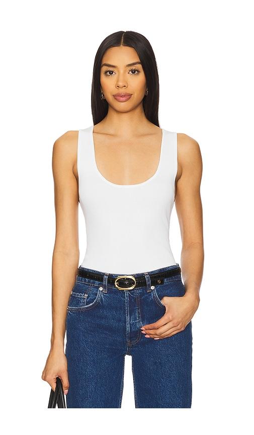 weworewhat deep v top in white.