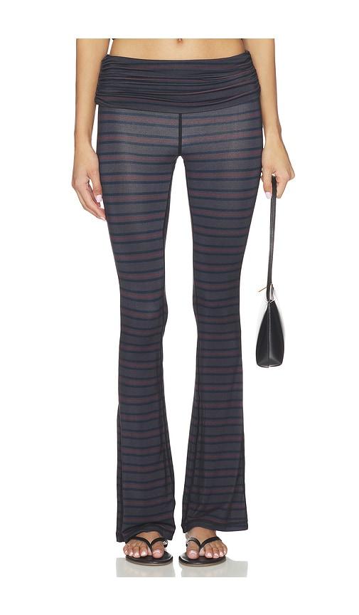weworewhat fold over flare legging in black,navy.