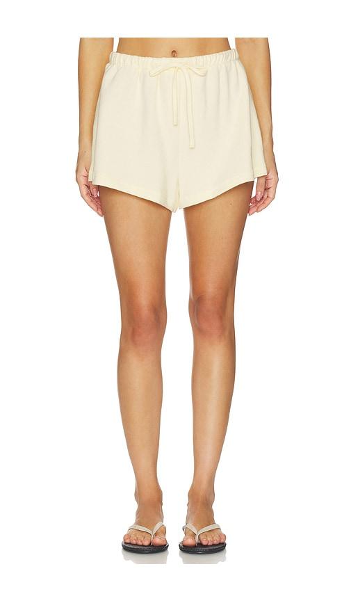 weworewhat paperbag short in lemon.