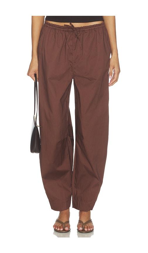 weworewhat pull on balloon pants in chocolate.