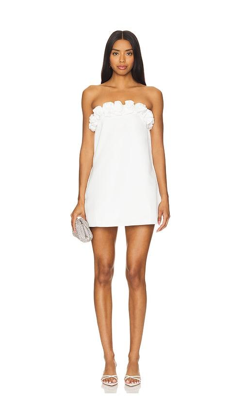 weworewhat rose mini dress in white.