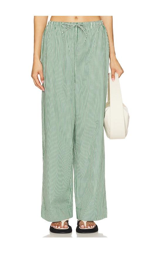 weworewhat tie waist pant in green.