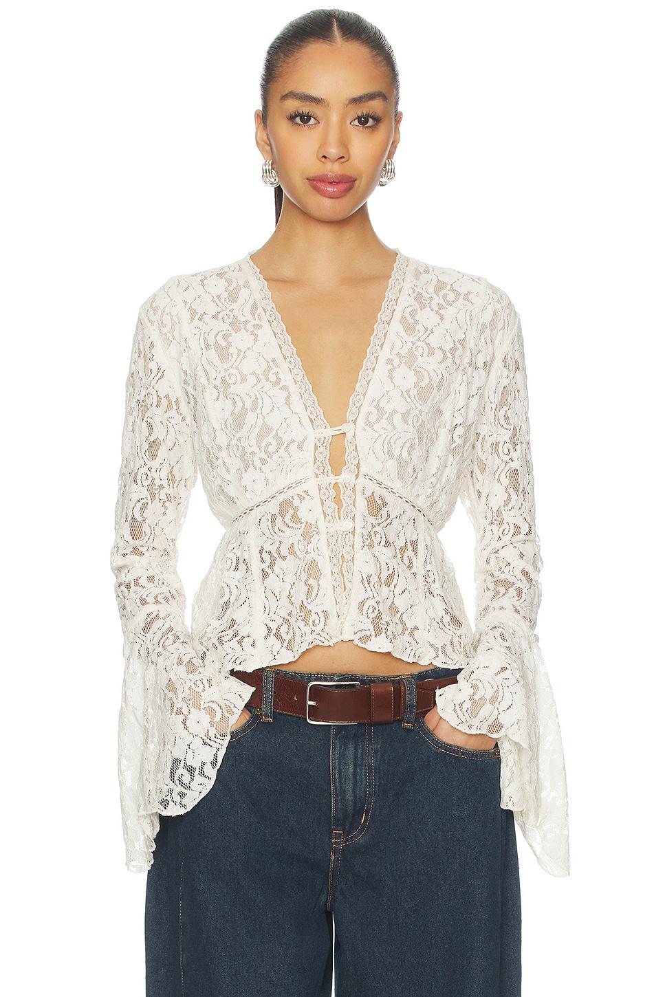 whispering love lace top