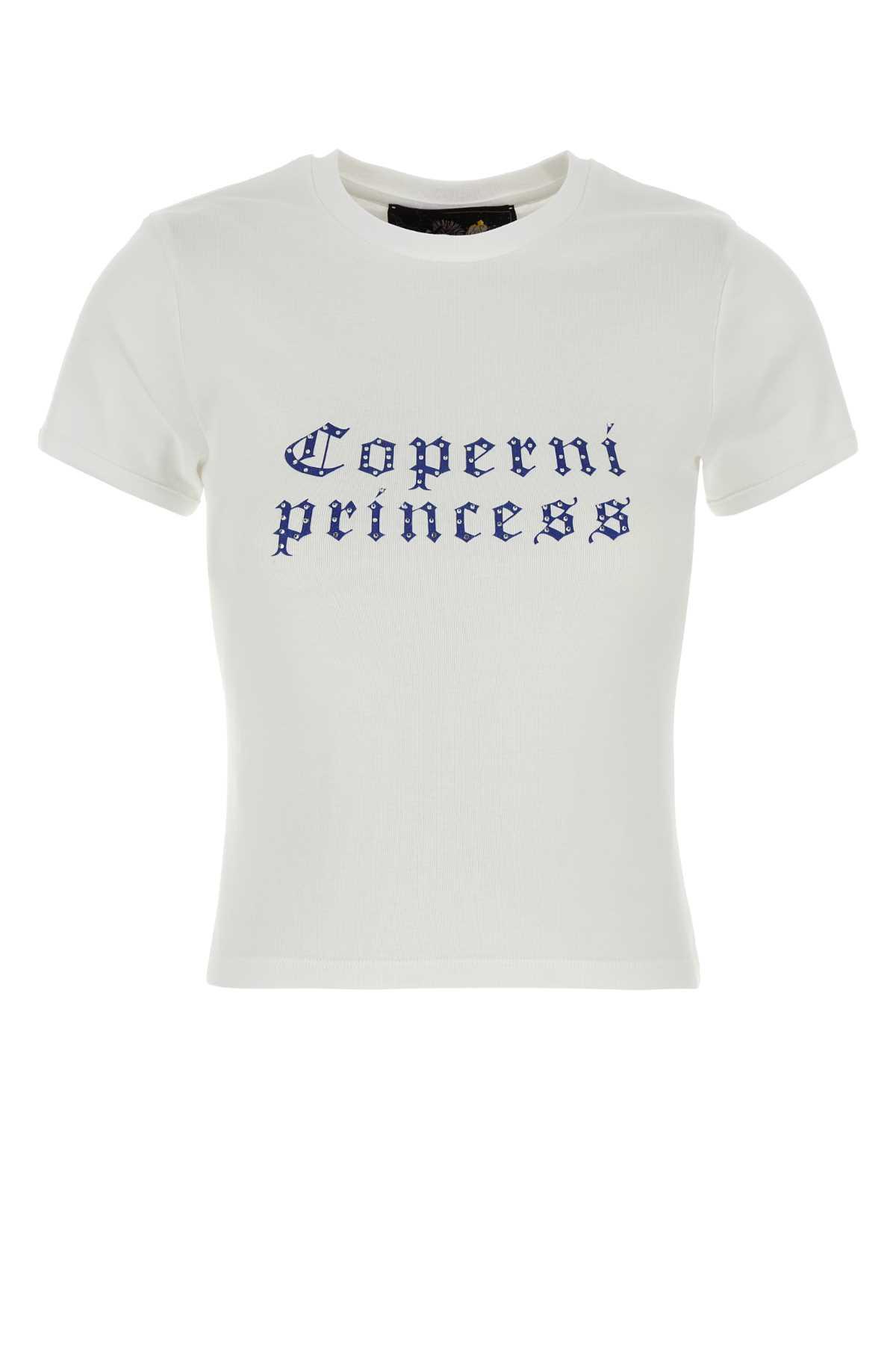 white cotton disney x coperni t-shirt