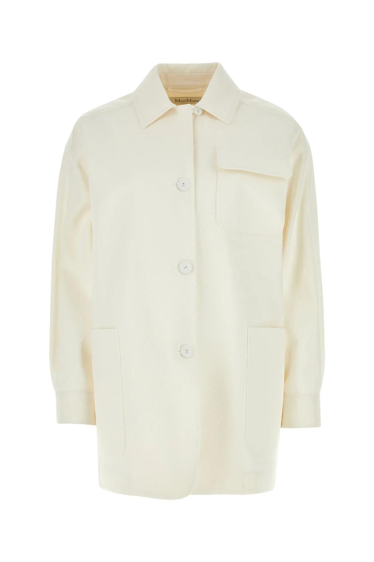 white cotton oversize ragtime blazer max mara