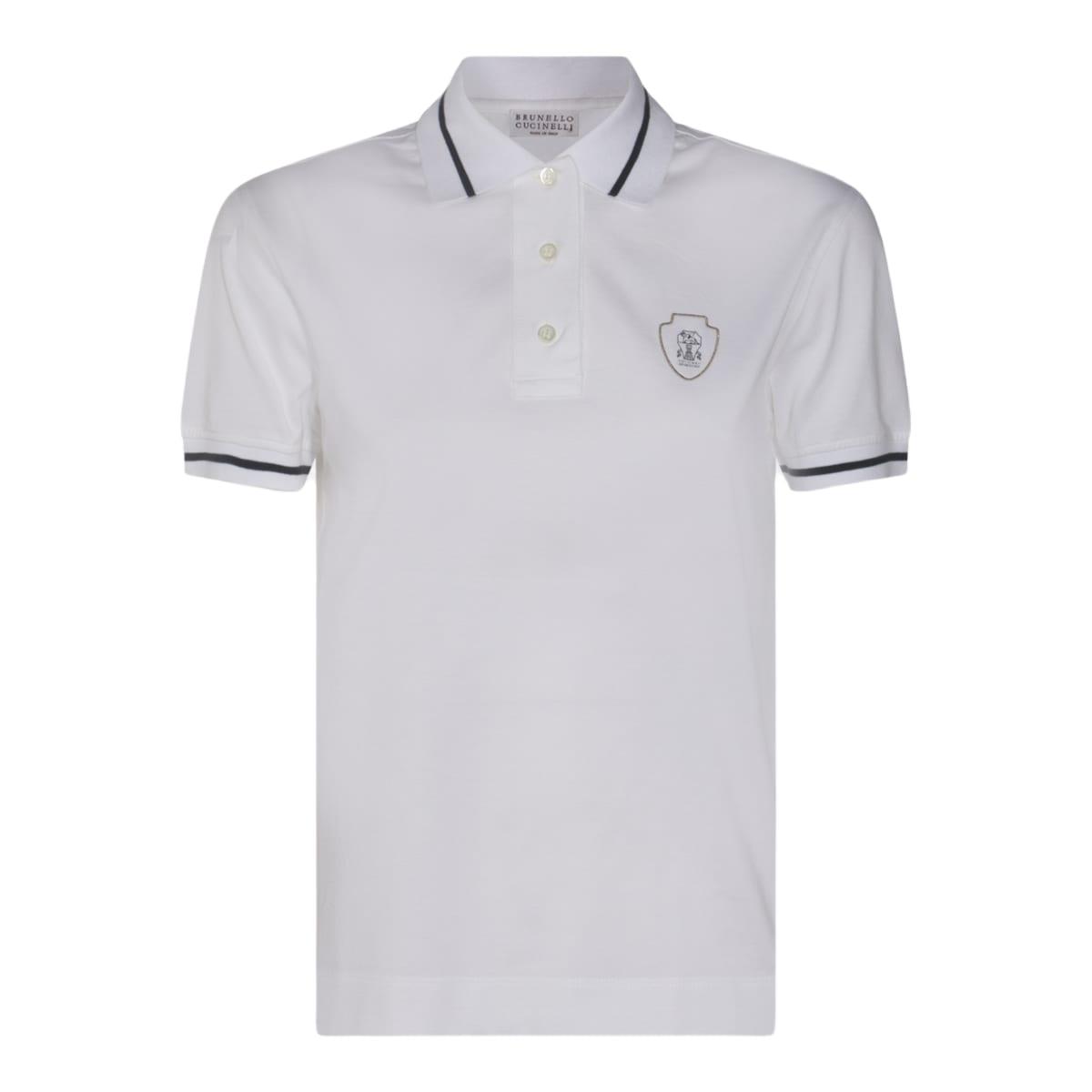 white cotton polo shirt