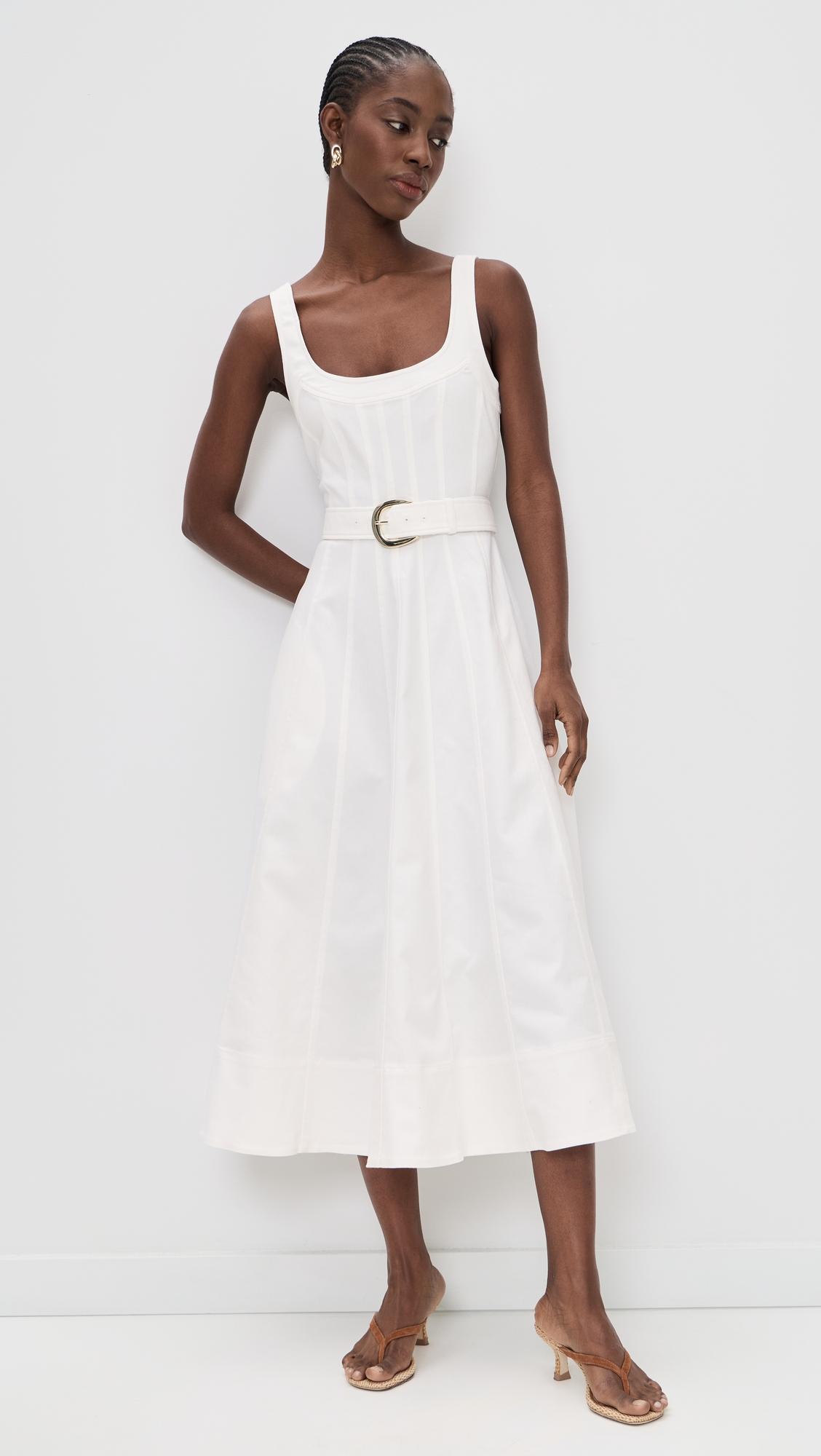 white denim cambree dress