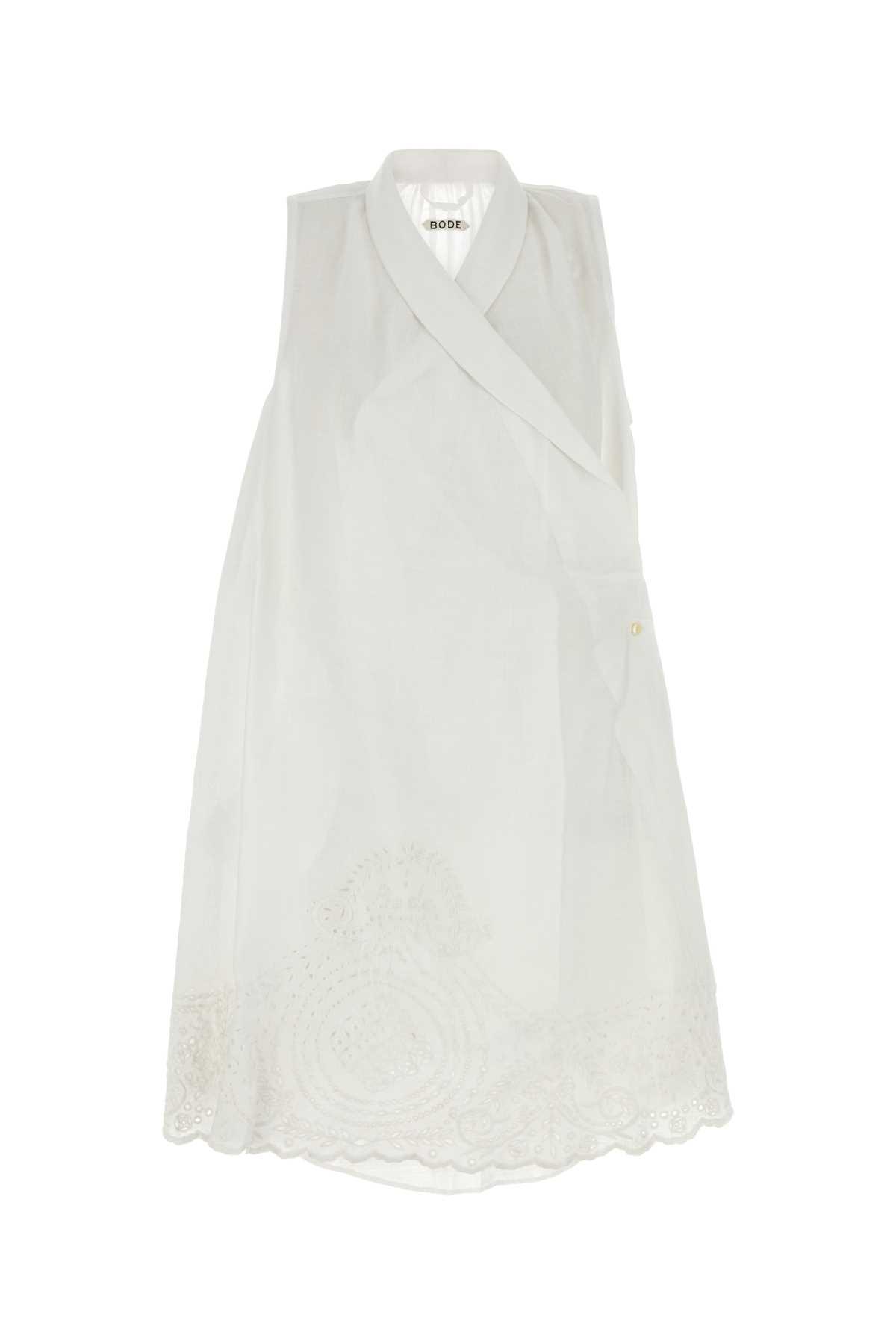white linen blevoir dress