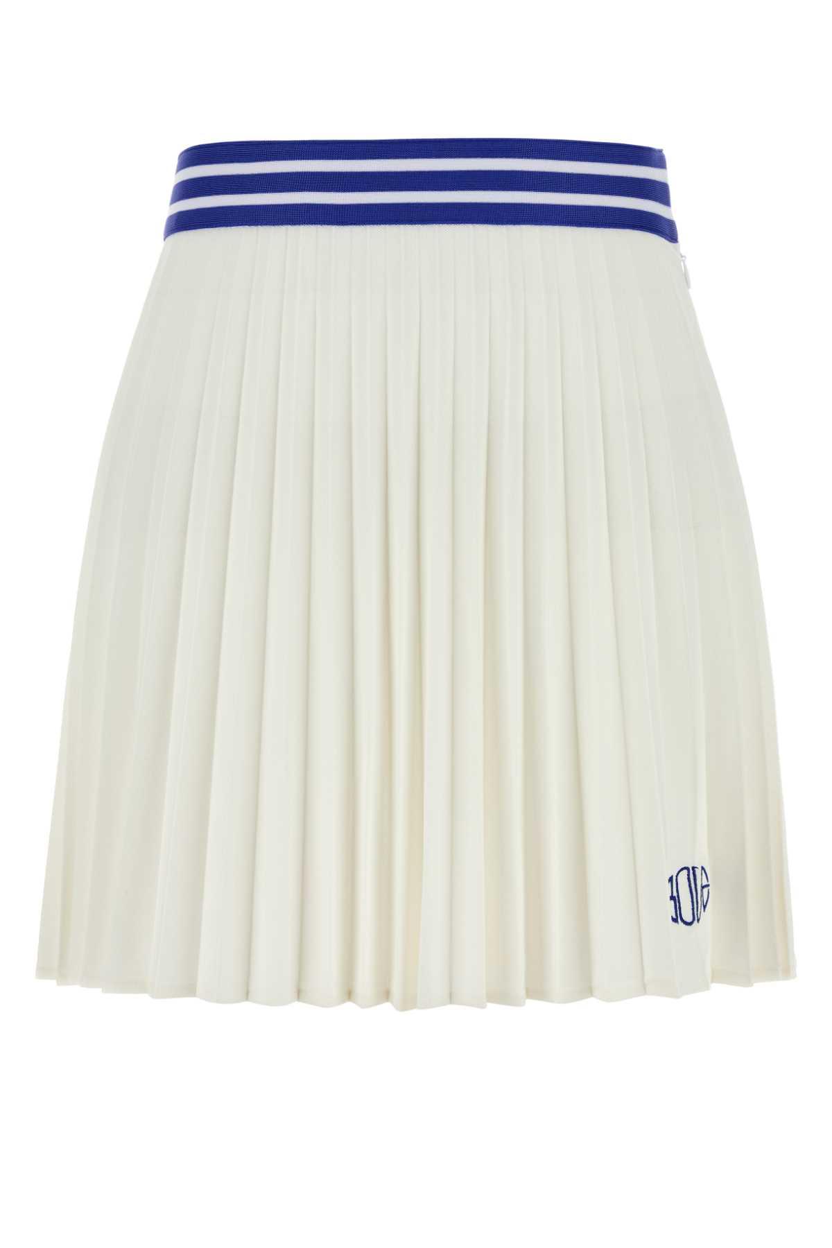 white piquet court mini skirt