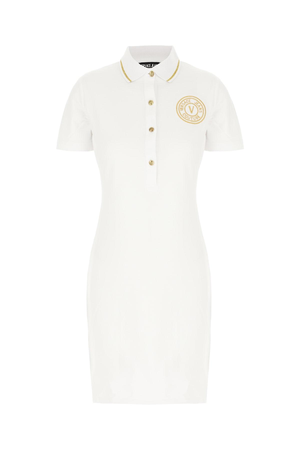 white piquet polo dress