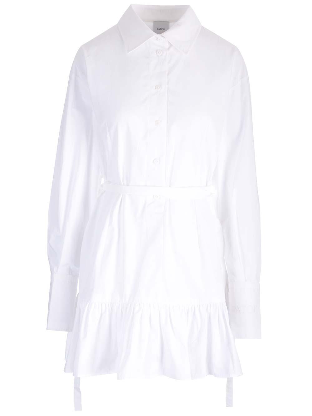 white poplin mini dress