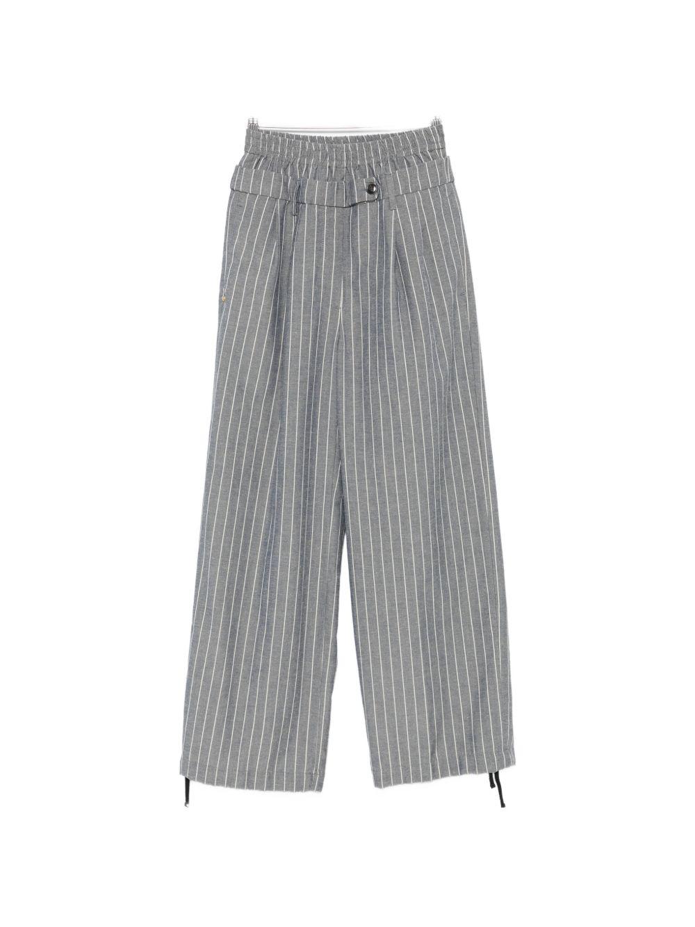 white sand trousers grigio cotton - women