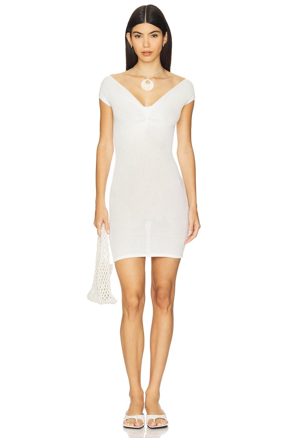 white viscose dress