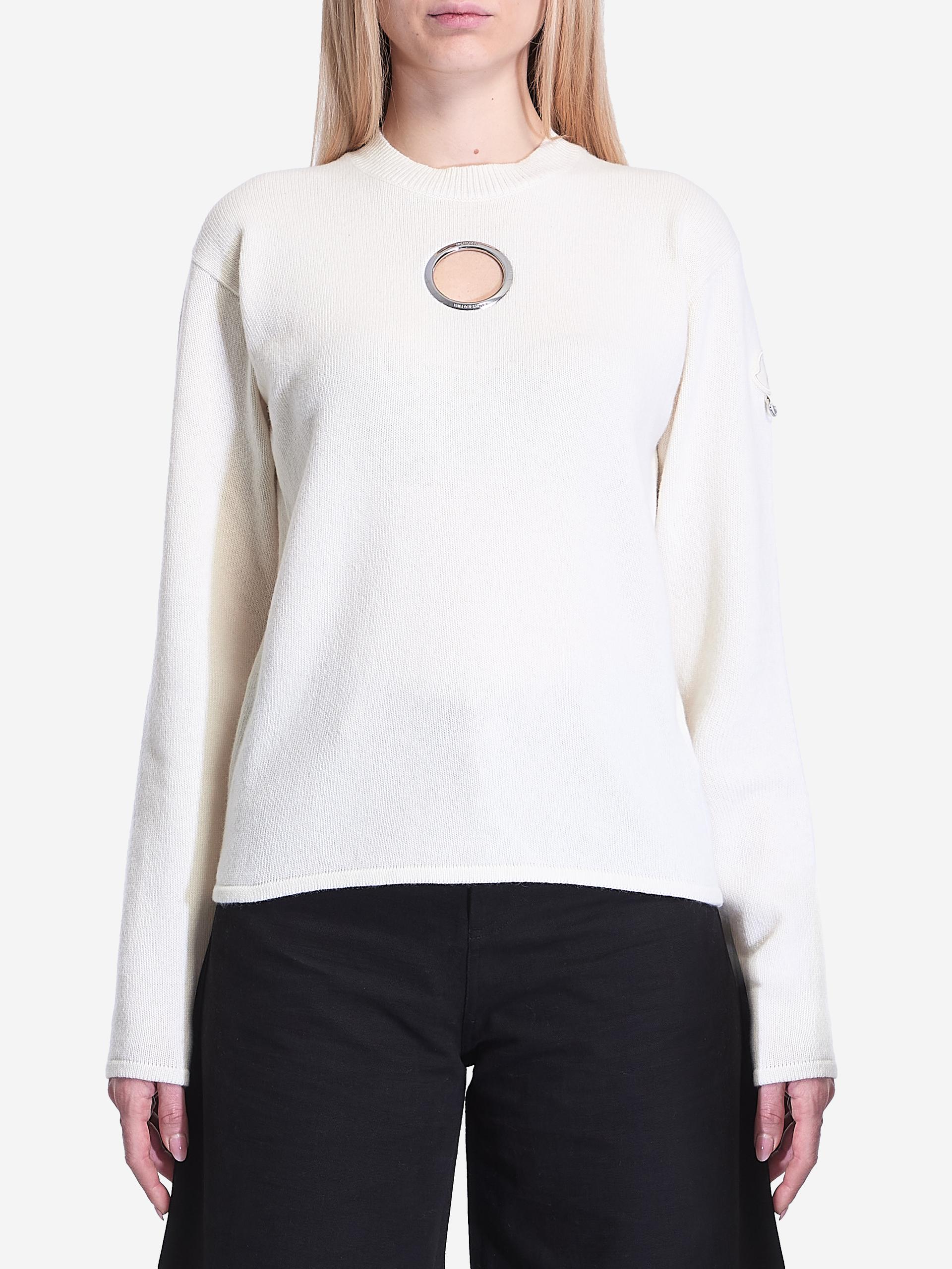 white wool sweater