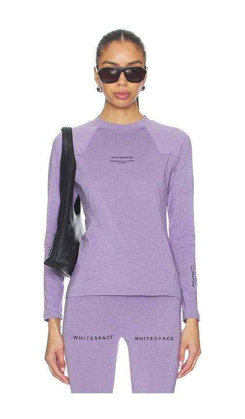whitespace graphene crew neck top in lavender.