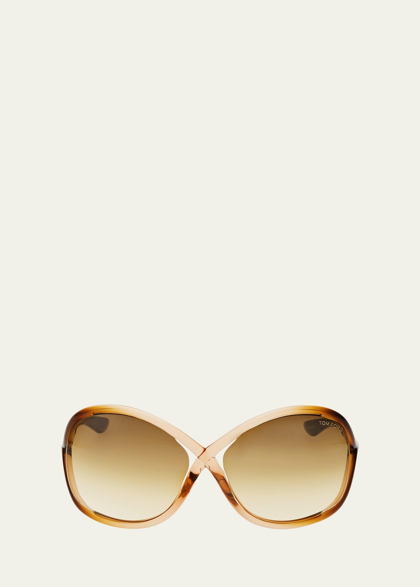 whitney cross-bridge sunglasses, rose/brown