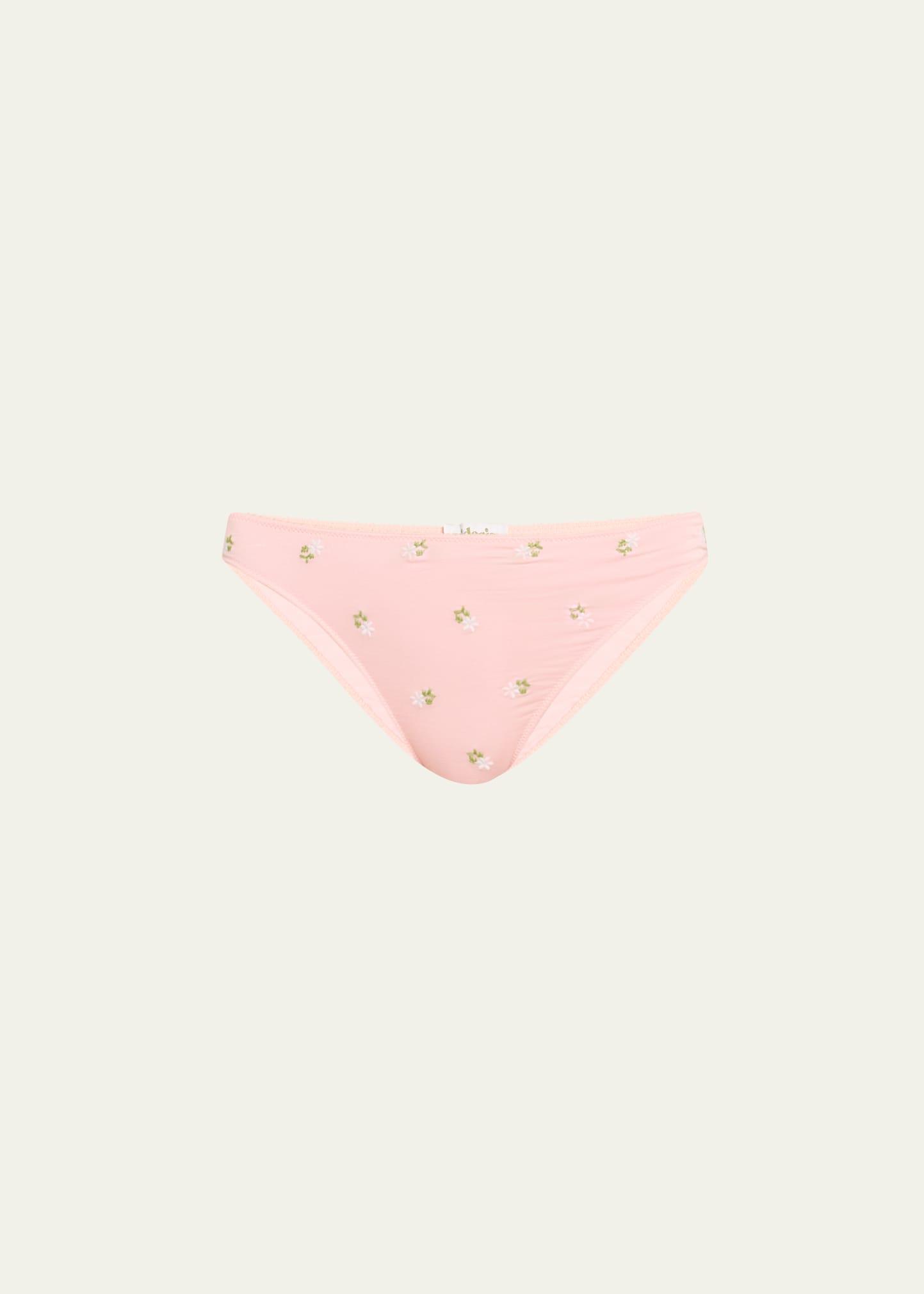whitney floral-embroidered bikini briefs