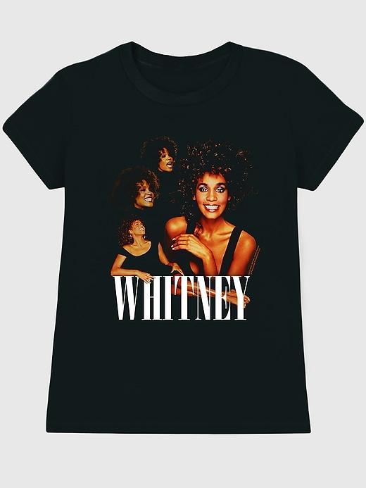 whitney houston graphic t-shirt for women