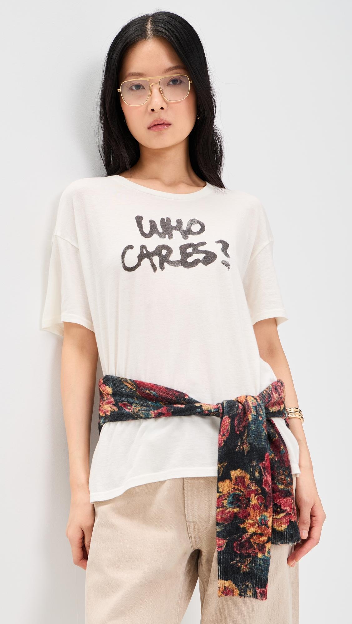 who cares relaxed tee