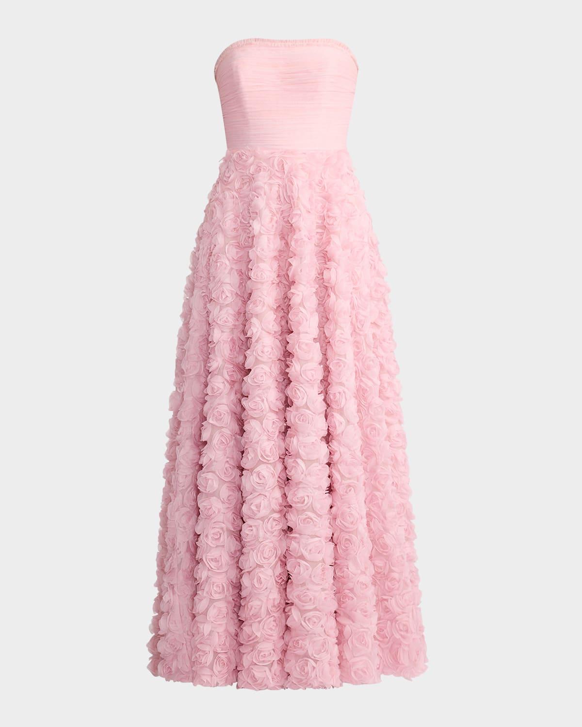 wicked x zac posen rose applique tulle gown