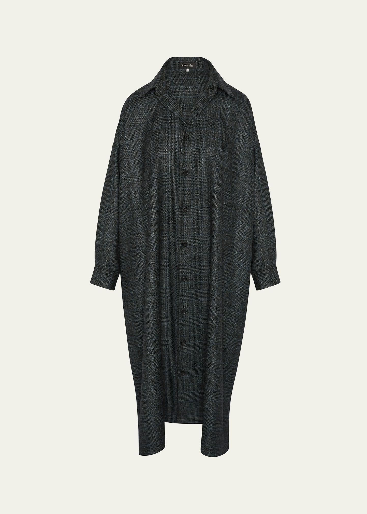 wide a-line midi shirtdress with collar